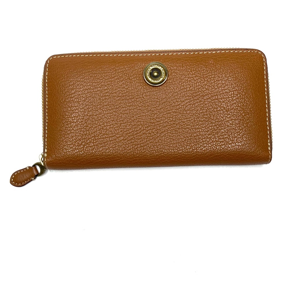 LAUREN RALPH LAUREN Millbrook Leather Zip Around Wallet